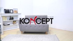 SB Design Square KONCEPT FURNITURE โซฟา 2 ที่นั่งรูปลักษณ์ (Cross) - ขนาด 170x75x71 วัสดุใบ ซม