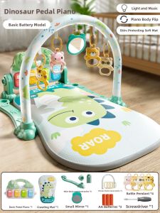 BABYSHOME | Infant Activity Gym with Foot Piano Gift Set for Babies 0+ Months