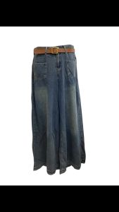 Wide Leg Full Length Denim Jeans Long Pants WOMEN SIZE L - 165/76A (L) IND10041 阔腿裤牛仔丹宁高腰显瘦女士女款长裤