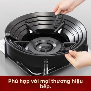 Khung Chống Gió Tiết Kiệm Nhiệt Cho Bếp Gas Có Vòng Hỗ Trợ Chống Trượt