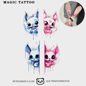 Stitch Couple Tattoos: SAI MAGIC TATTOO 065 - Lasting 2 Weeks Tattoo Sticker