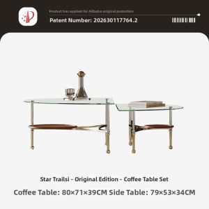 Tide leader | Minimalist Bauhaus Glass Designer Coffee Table