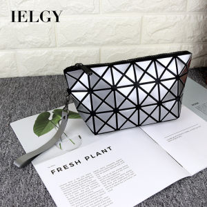 IELGY Clutch Bag Handbag Geometric Diamond Korean Version Triangle Stitching Ladies Waterproof Cosmetic Storage Bag