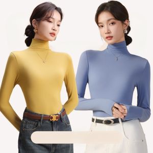 Miiow | Warmth High Collar Long Sleeve Womens Base Shirt Slim Fit Cozy Underwear Top MiiOW Cat Person Sweet Style 2024 Winter New Arrival