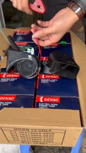 Đôi còi sên DENSO xịn. Điện 12v và 24v