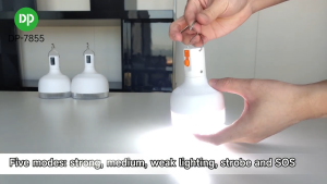 Bóng đèn LED 3Life có thể sạc lại 38W Siêu sáng 4000mAh Hiển thị pin 5 bánh Dimming SOS Eye Guard Cắm trại khẩn cấp ngoài trời