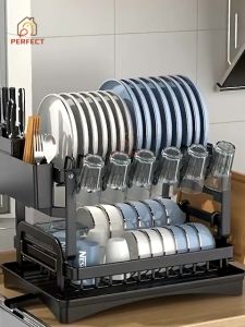 24 Hours Shipped Dish Rack Organizer: 2-Tier Dish Drying Rack & Kitchen Storage Solutions