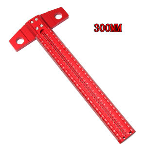 60-500MM T-Ruler Precision Marking Aluminum Alloy Woodworking Scribe Marking Gauge Crossed-out Hole Scribing Ruler MeasuringTool