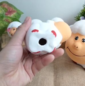 ตุ๊กตาแต่งสวน ตุ๊กตาปูนปั้น เซรามิกแต่งสวนหน้าบ้าน รุ่นครอบครัวแกะสีขาว 1ชุดได้5ตัว