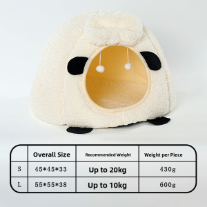 MONLEYTA | Mongolian Yurt Cat House Winter Warmth Secure Enclosed Cute Cat Hideaway Super Large Cold Proof Small Sheep Mongolian Tent