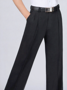 DANBAOLUO | Mens High Waist Dance Pants for Latin Black