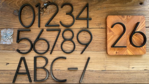 125mm Floating House Number Outdoor 5 inch Black Zinc Alloy Letter Apartment Door Numbers Mailbox Address Sign #0-9 With Screws