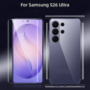 2Pcs Unbreakable Membrane Full Cover Side Edges Back Hydrogel Film for Samsung Galaxy S26 Ultra S24 S25 Ultra Screen Protector