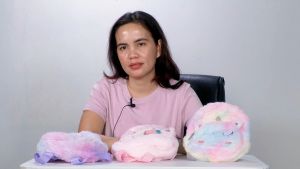 2022 Tas Ransel Bulu Unicorn Mata Buka Backpack Unicorn Girl anak lucu