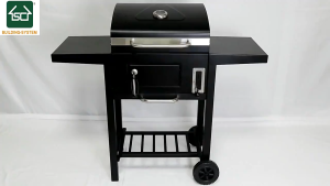 Outdoor BBQ Grill Charcoal Stove BBQ Griller Cooking Oven Thermometer Portable Barbecue Grills