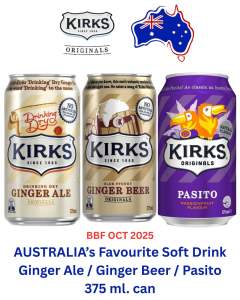 Kirks 🇦🇺 Australian Soft Drink 375 ml. can (BBF NOV 2025)