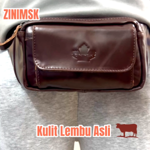 Ready Stock!! ZINIMSK 100% Genuine Cow Leather Men Waist Bag Pouch Bag Chest Bag Crossbody Bag Oil Leather ZZNICK