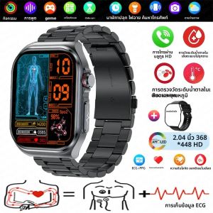 2024 ใหม่เกรดทางการแพทย์สมาร์ทนาฬิกาผู้ชายสาม Heart Rate Sleep Health Detector กีฬาฟิตเนส GPS Tracker BT Call Smart Watch