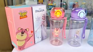 [𝓛𝓲𝓶𝓮𝓲.𝓢𝓽𝓸𝓻𝓮] Bình nước tu miệng nhựa PCT cao cấp Spiderman Frozen Mickey Gấu dâu Lotso 420ml cho trẻ em HM8228