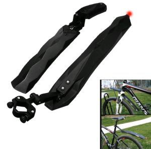 Bộ vè chắn bùn leo núi thể thao cho xe đạp địa hình xe đạp leo núi siêu dẻo mềm chống gãy 2 in 1 tích hợp đèn Led đuôi cảnh báo giúp lái xe an toàn MLH