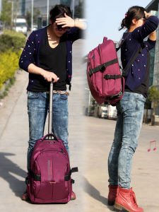 Waterproof Oxford Cloth Luggage Bag Multi-Functional Carry-On Suitcase with Pockets Business Travel Bag Computer Bag
