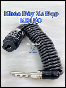Khóa dây xe đạp số tự chọn KD150 - BH 12 tháng