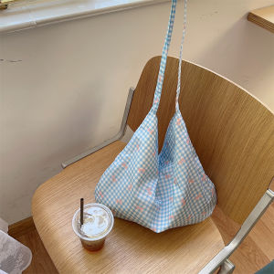 Floral Print Canvas Shoulder Bag Butterfly Knot Crossbody Bag Shopping Bag Student Fashion Street Cool Style Teenage Lady Bag