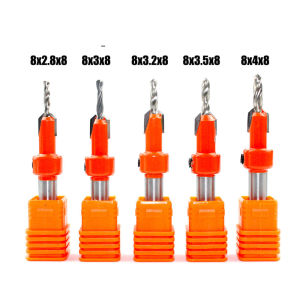 8mm Shank HSS Countersink Router Bit Screw Extractor Remover for Wood Milling Cutter Demolition