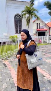 COD TOTEBAG WARNA COKLAT / TOTEBAG BROWN / TOTE BAG TULISAN / Tas Kanvas Murah Produk Lokal Semarang