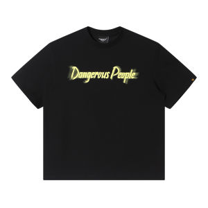 Dangerous People Short Sleeve T-Shirt Pure Cotton Versatile Summer Heavyweight Youth Fashion Casual round Neck Tee for Teens