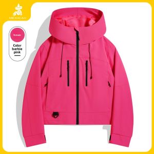 Mexican | Barbie Pink Short Womens Jacket Windproof Waterproof