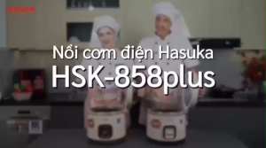 Nồi cơm điện Hasuka HSK-858 Plus dung tích 12L công suất 500W cho 2-4 người lòng nồi chống dính cao cấp