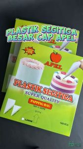Plastik Segitiga Besar 100 pcs APEL Piping Papping Bag Segi Tiga Spuit