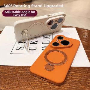 FENGNABAO | Rotatable Magnetic Stand Huawei Pura80 Case Full Lens Protection Silicone Anti-drop Soft Cover