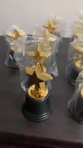 1Pc Mini Star Trophy Awards Golden Trophies for Party Celebrations Ceremony Appreciation Gift