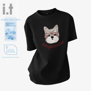 FINGERCROXX | Gray Regular-Shoulder Short Sleeve T-shirt Women