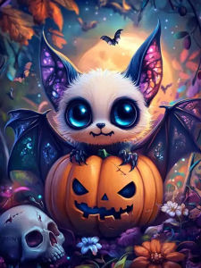 KAYOU | 2026 Diamond Painting Bat Animal DIY New Arrival Diamond Mosaic Pumpkin Picture Of Rhinestones Halloween Gift