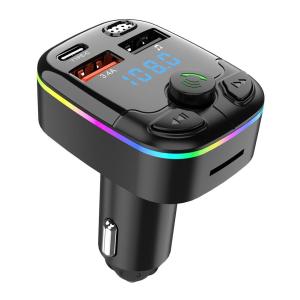 New Car Dual USB Fast Charger MP3 Player FM Bluetooth Receiver Bluetooth 5.0 FM Transmitter USB Flash Drive Plug Car Accessories