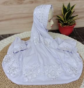 MUKENA DEWASA TERUSAN BAHAN KATUN MOTIF SEMANGGI
