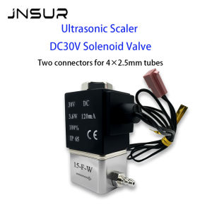 JNSUR DC30V Water Solenoid Valve for Dental Ultrasonic Scaler 4×2.5mm Dual Tube Connectors Fit FONA Sirona EMS Woodpecker