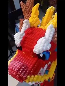 11267 Piece Auspicious Dragon Building Block Set - Educational 3D Puzzle Suitable for Hands-On Learning Perfect Holiday Gift