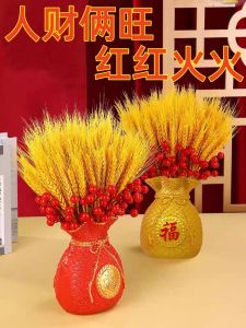 ตกแต่งบ้านสุดหรู ดอกไม้จำลอง ดอกไม้กระดาษ กล่องดอกไม้ กล่องดอกไม้ทองเหลือง สิ่งของตกแต่งภายในห้องนั่งเล่น