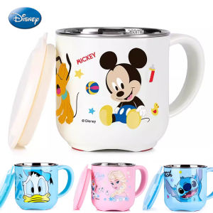 Stainless Steel Childrens Milk Cup with Scale Anti-Scalding Water Cup for Babies And Toddlers Cartoon Design Straight Drinking Cup