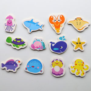 Animal Magnetic Stickers Wild Animal Series Marine Animal Whiteboard Sticker Magnetics Childrens Enlightenment Education Suit