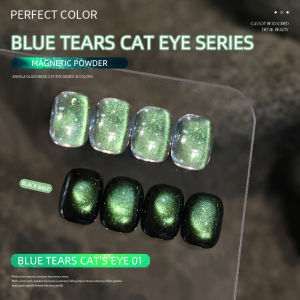 Sơn Gel Móng Tay Mắt Mèo Blue Tears 3g Khô Dưới Đèn UV/LED Tẩy Được Hiệu Ứng Nhũ Màu Sắc Hoàn Hảo