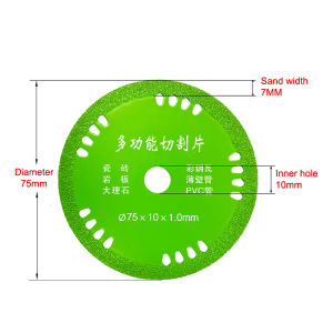 1 Pc 75mm Glass Cutting Discs 3 Inch 10mm Marble Saw Blades Jade Crystal Wine Bottles Grinding Cutting Grinding Discs Tools