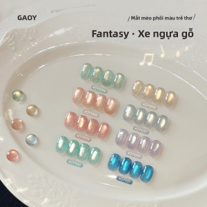 GAOY | White-boosting Cat-eye Nail Gel with Glass Beads
