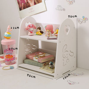 Adorable Epise Dog Bookshelf Bedroom Bathroom Simple Storage Organizer Plastic Material Female Style Living Room Decoration