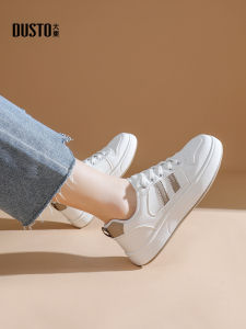 Giày Thể Thao Đế Thấp DUSTO Giày Thể Thao Đế Xuồng Đế Dày Thường Ngày Giày Thể Thao Màu Trắng Đa Năng Cho Nữ Giày Đế Xuồng Mùa Thu Đông