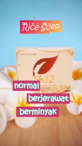 RICE HERBAL SOAP SR12 / SABUN BERAS ATASI JERAWAT WAJAH / SABUN MUKA KULIT BERMINYAK BERJERAWAT SENSITIF HERBAL ALAMI BPOM